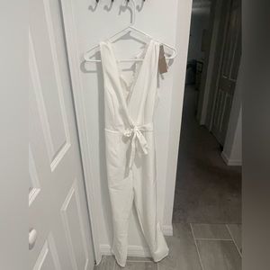 Vici dolls white jumpsuit for bridal shower 🫶🏻